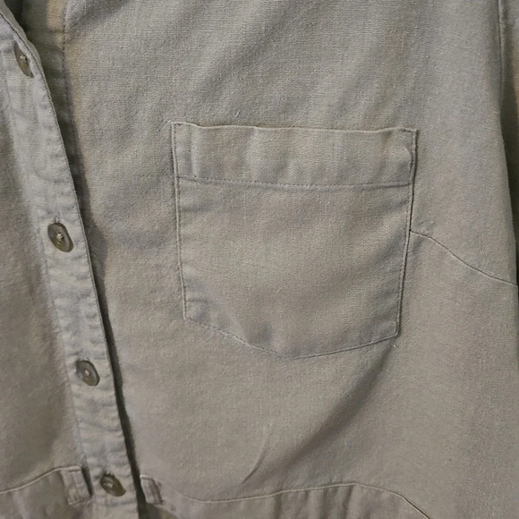 Bobbie Brooks Bohemian Overshirt (shrug) Button Down Sage Green Women size 18W - Picture 4 of 10